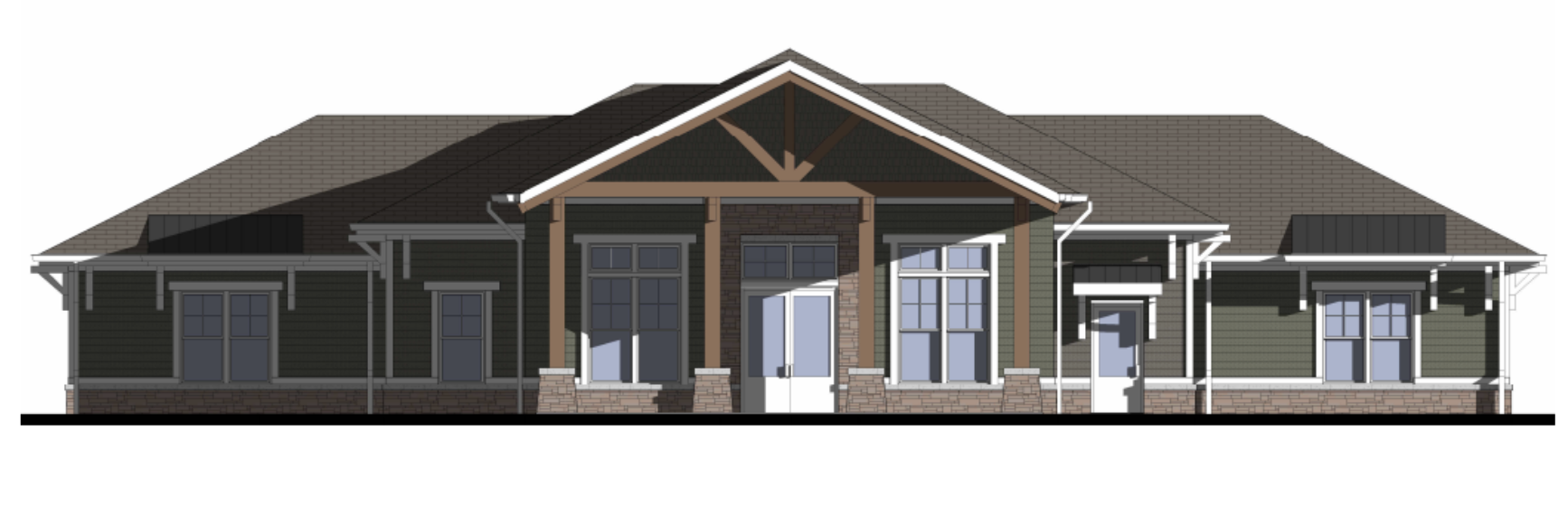 Cypress Point shopping center concept drawing.